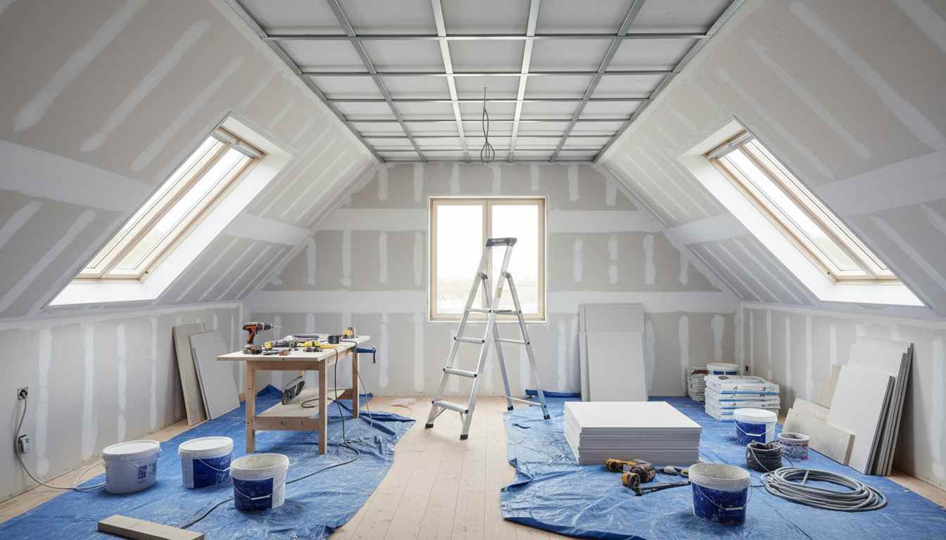 Travaux d'agrandissement de maison et aménagement de combles