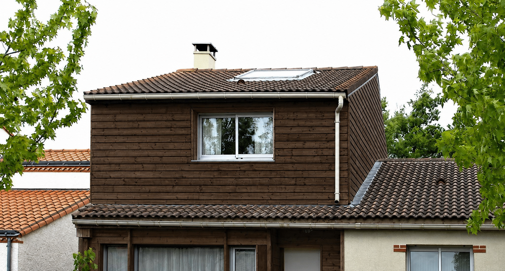 extension en hauteur de maison en surélévation en bois en yvelines